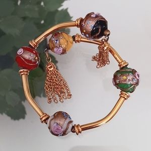 Vintage Murano Glass Wrap Bracelet